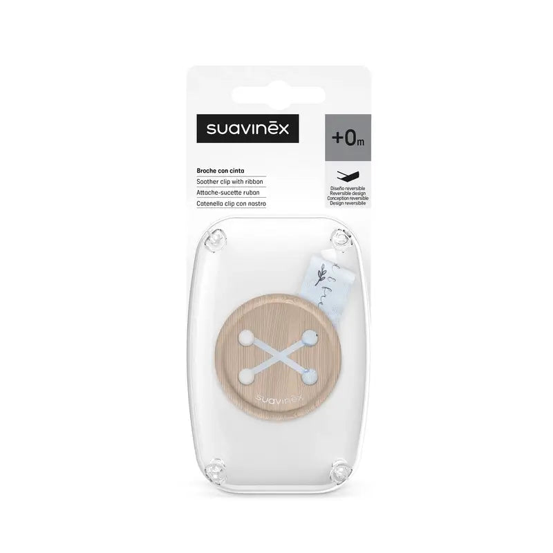 Suavinex nastro per ciuccio +0 mesi Wild&Free Blu
