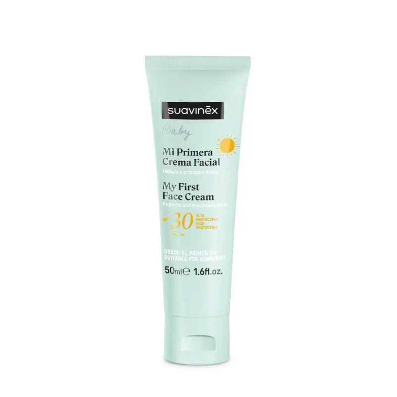 Crema viso Suavinex per bambini, con protezione solare Spf30. 50 Ml