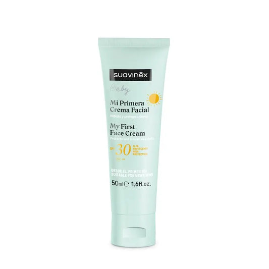 Crema viso Suavinex per bambini, con protezione solare Spf30. 50 Ml