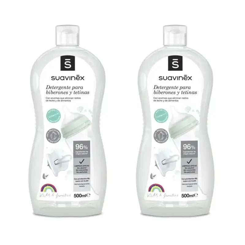 Suavinex Detergente per biberon e tettarelle, 2x500ml