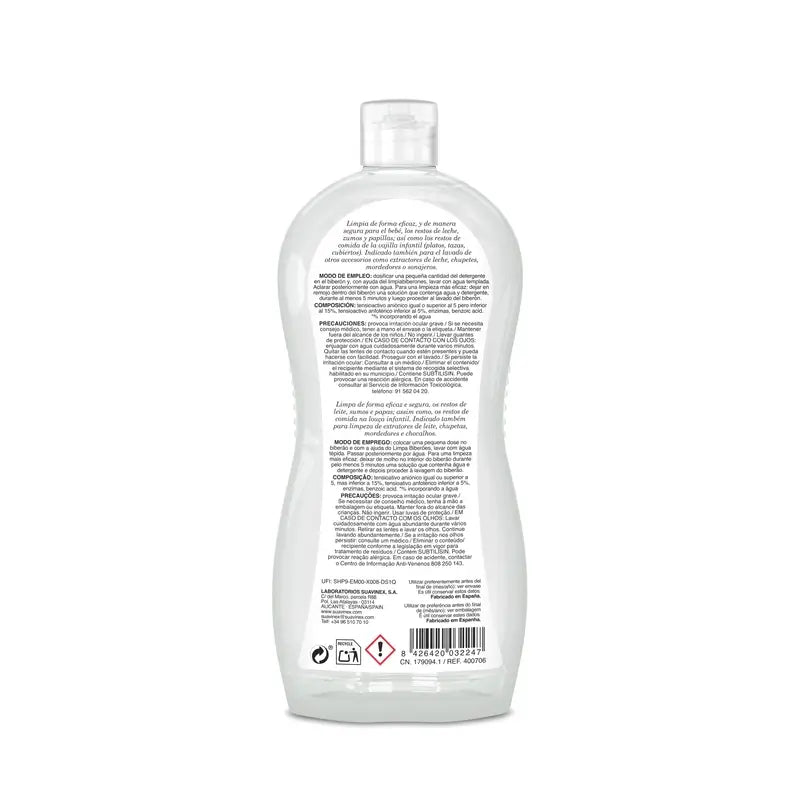 Suavinex Detergente per biberon e tettarelle 500 Ml