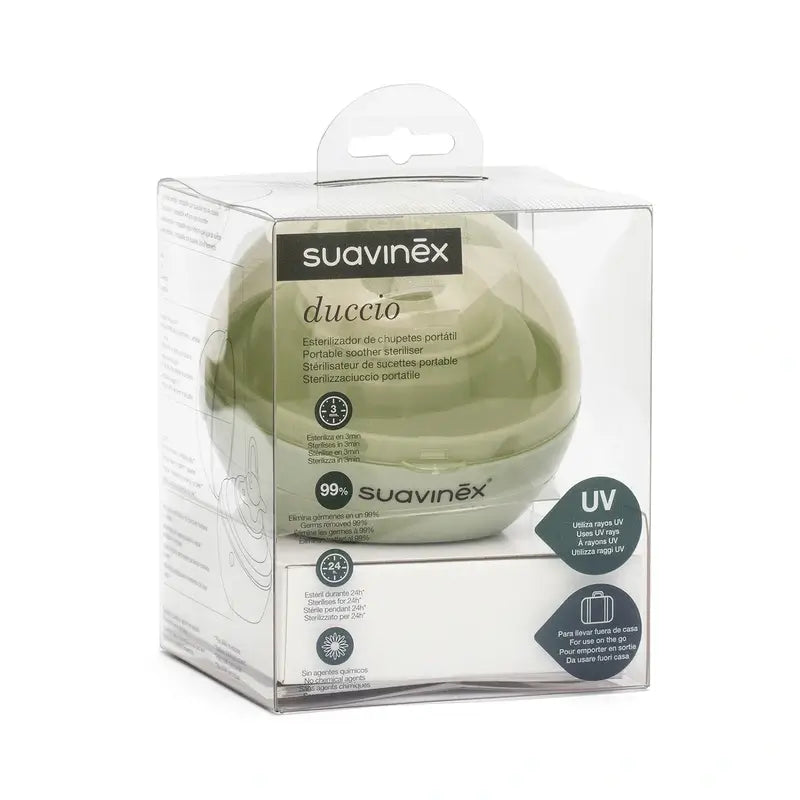 Suavinex Sterilizzatore per ciucci Uv Duccio, Verde