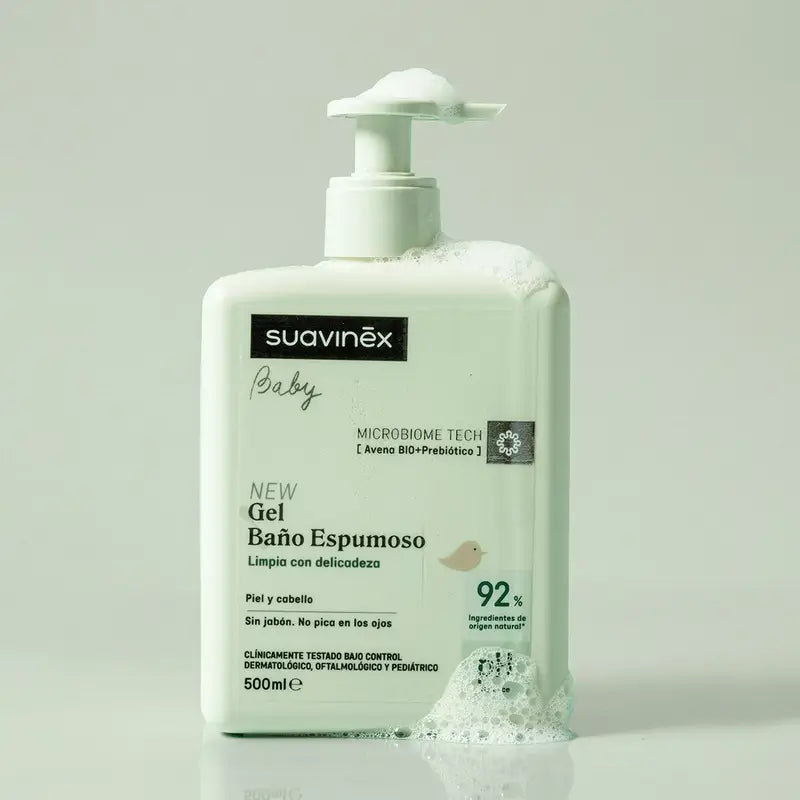 Suavinex Baby Gel da bagno schiumoso, 500 Ml