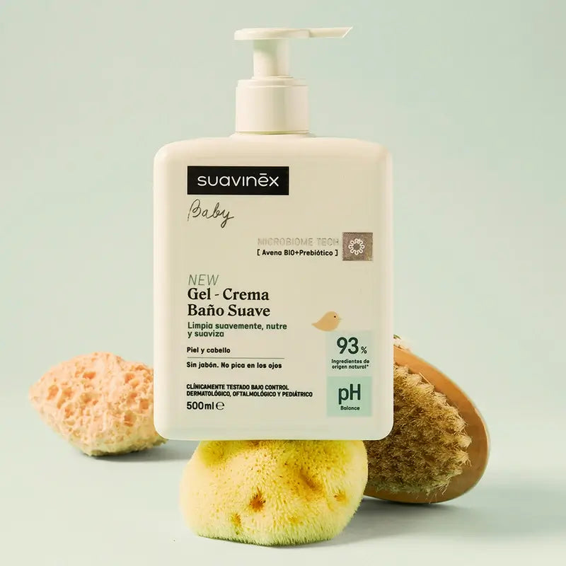 Suavinex Gel - Crema da bagno delicata per bambini, 500 Ml