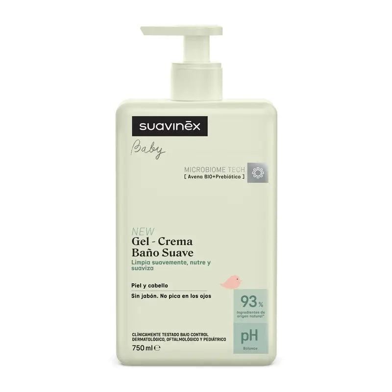 Suavinex Gel - Crema da bagno delicata per bambini, 750 Ml
