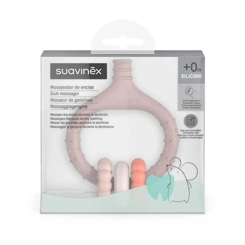 Massaggiatore per gengive per bambini Suavinex +0 mesi, rosa