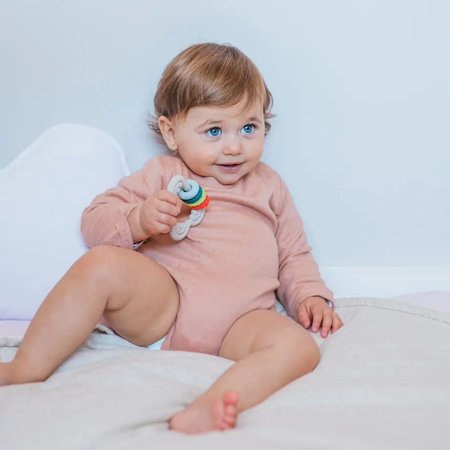 Suavinex Teether Leccapiedi in silicone +6 mesi, Nuvola, Blu
