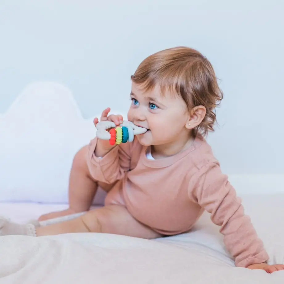 Suavinex Teether Leccapiedi in silicone +6 mesi, Nuvola, Blu