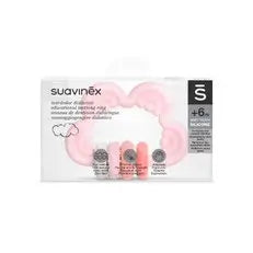 Suavinex Teether Leccapiedi in silicone +6 mesi, Nuvola, Rosa