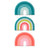 Suavinex Teether in silicone +0 mesi, arcobaleno, blu
