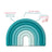 Suavinex Teether in silicone +0 mesi, arcobaleno, blu
