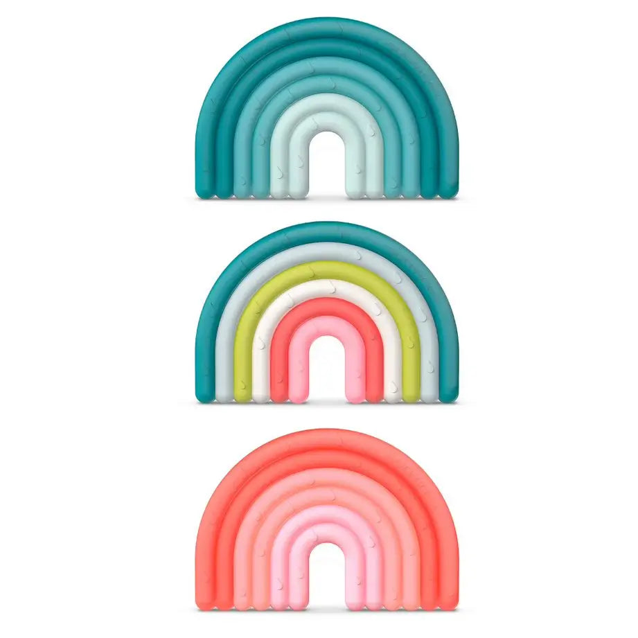 Suavinex Teether in silicone +0 mesi, Arcobaleno, Multicolore