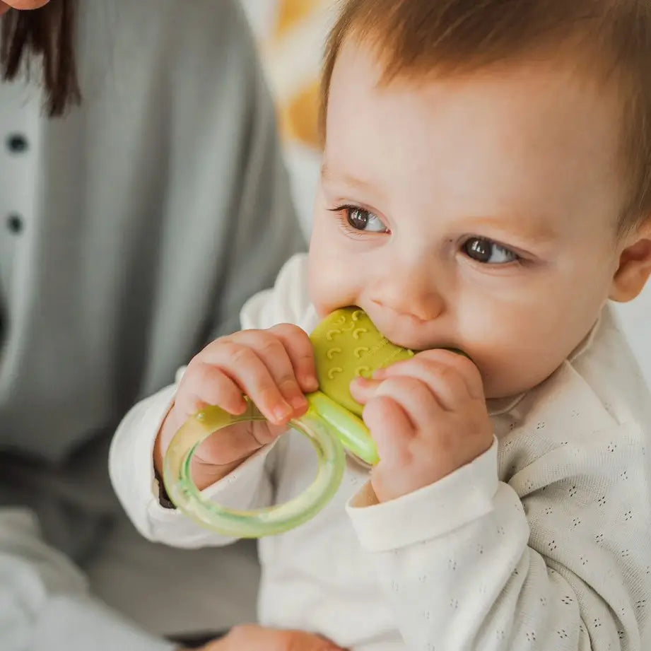 Suavinex Teether in silicone +4 mesi, raffreddamento, rosa