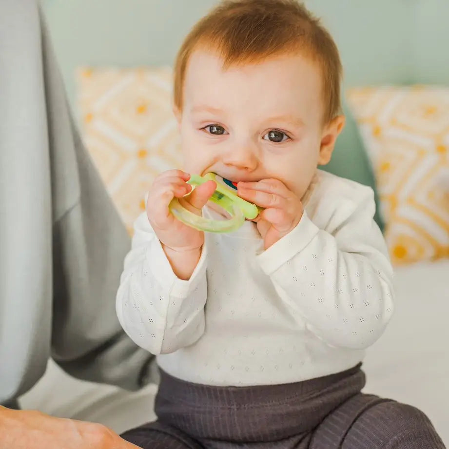 Suavinex Teether in silicone +4 mesi, raffreddamento, rosa