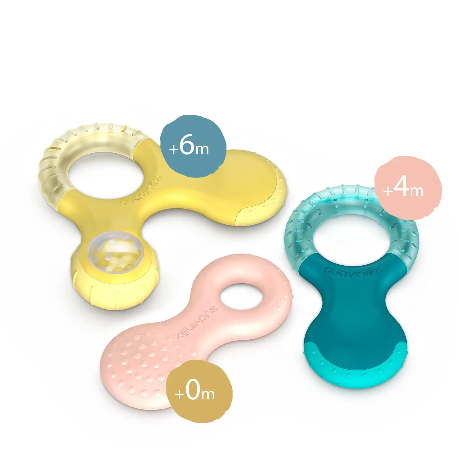 Suavinex Teether Raffreddamento +4 mesi, rosa