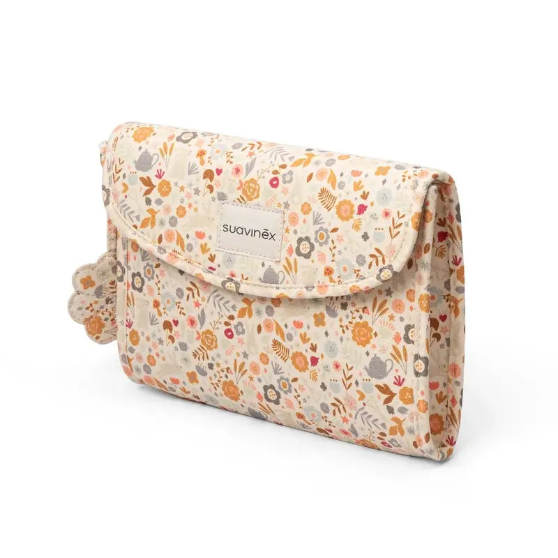 Suavinex Borsa da toilette per neonati, tessuto, fiori