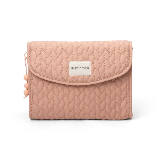 Suavinex Borsa da toilette per neonati rosa, in tessuto