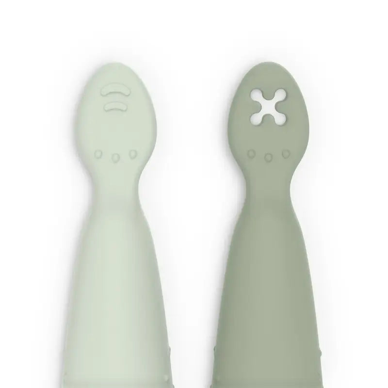 Suavinex Confezione 2 Cucchiai in silicone, +6 mesi, verde