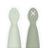 Suavinex Confezione 2 Cucchiai in silicone, +6 mesi, verde