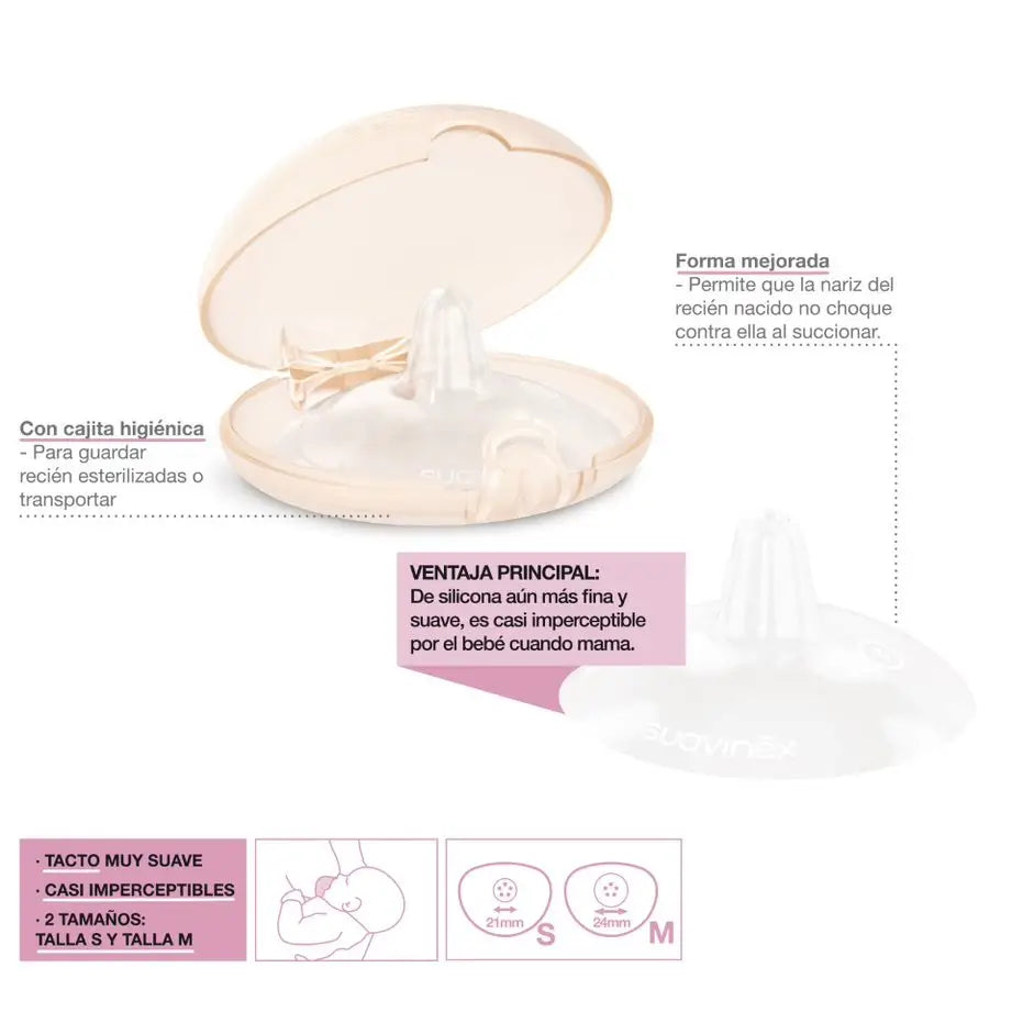 Suavinex Paracapezzoli in silicone taglia M 2 Uds