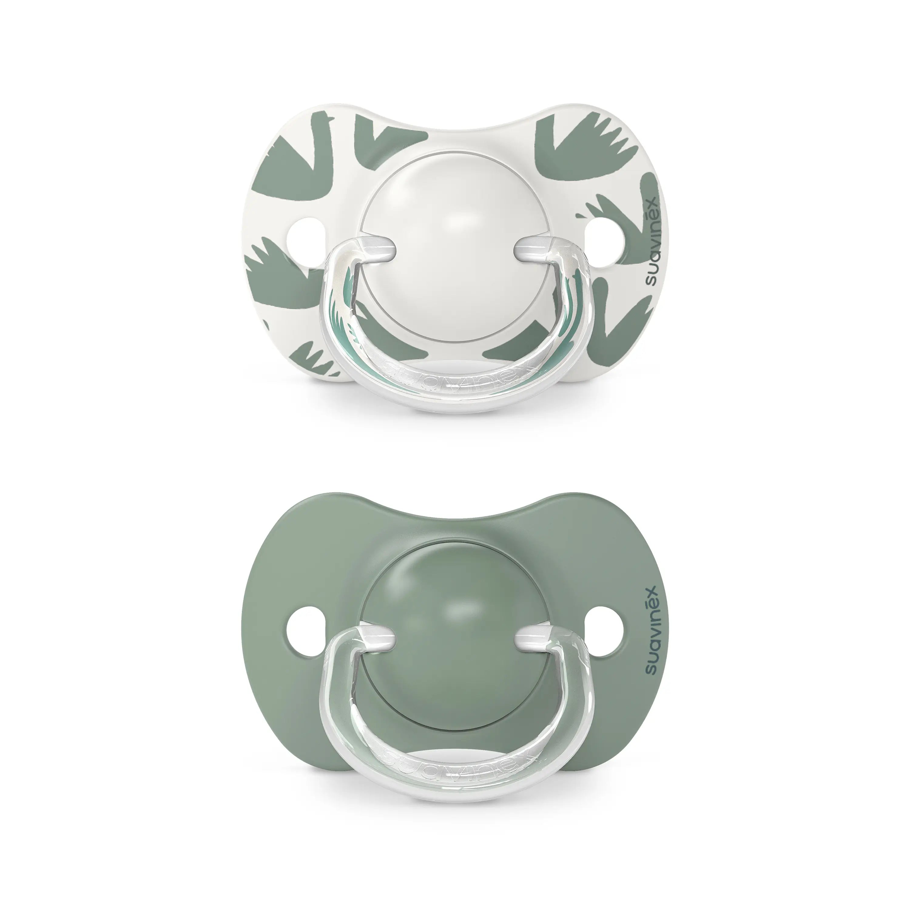 Suavinex Pack Succhietti verdi con tettarella fisiologica in silicone Sx Pro, 6-18 mesi, 2 unità
