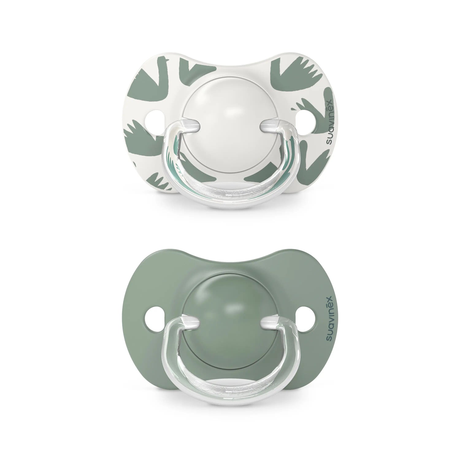 Suavinex Pack Succhietti verdi con tettarella fisiologica in silicone Sx Pro, 6-18 mesi, 2 unità