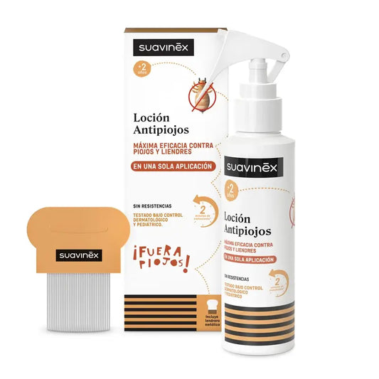 Suavinex Pack Lozione antipidocchi 125 Ml + Rete antipidocchi, +2 anni