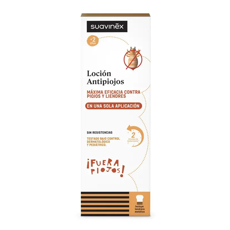 Suavinex Pack Lozione antipidocchi 125 Ml + Rete antipidocchi, +2 anni