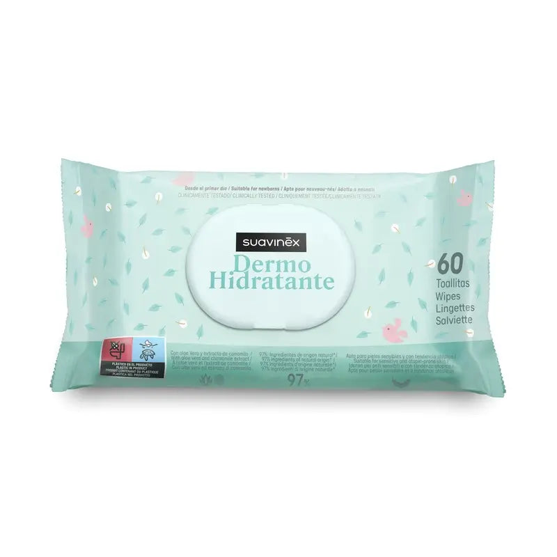 Suavinex Salviette dermo-idratanti, 60 unità