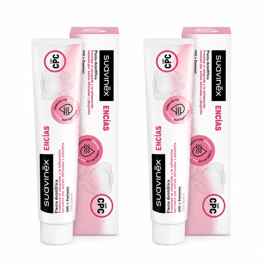Suavinex Dentifricio Gengive, Uso quotidiano, 75 Ml, confezione da 2
