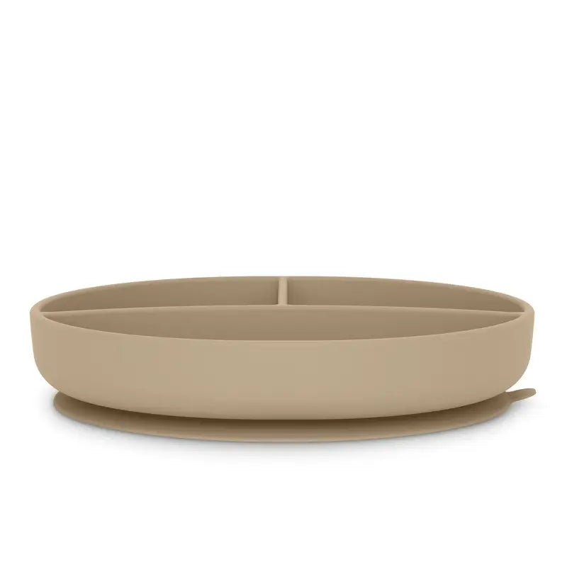 Piatto in silicone Suavinex con ventosa e divisioni, +6 mesi, beige