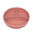 Piatto in silicone Suavinex con ventosa e divisioni, +6 mesi, rosa