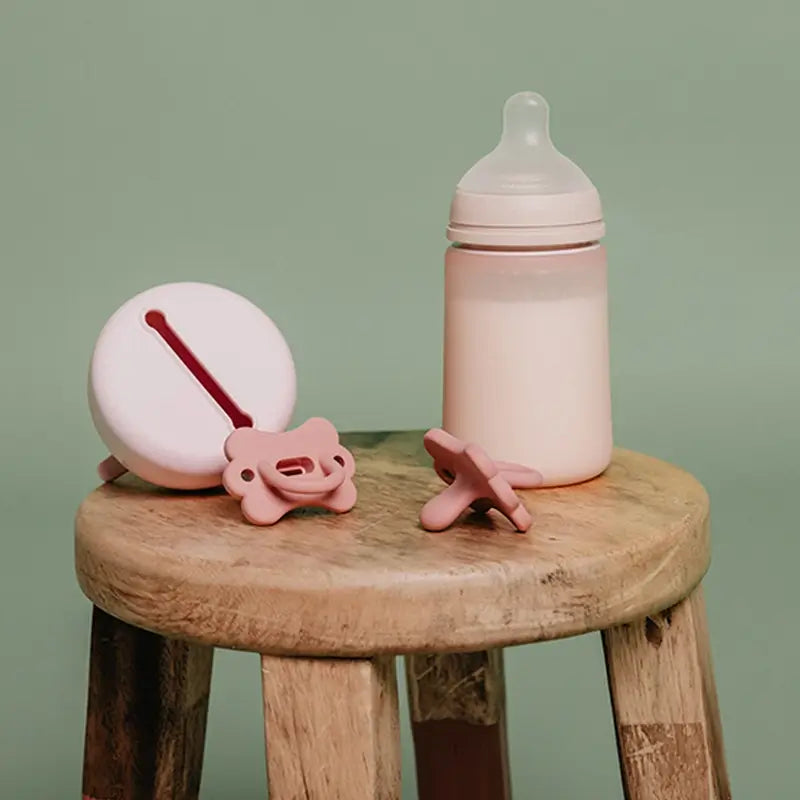 Suavinex Portaciuccio in Silicone con Maniglia, +0 mesi, Acqua di Rose