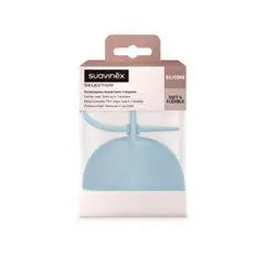 Supporto per succhietto Suavinex. Custodia per succhietto in silicone flessibile. 2 succhietti. +0 mesi. Colore Essenza, Blu