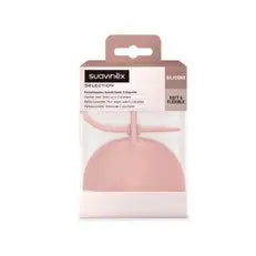 Supporto per succhietto Suavinex. Custodia per succhietto in silicone flessibile. 2 succhietti. +0 mesi. Colore Essenza, Nudo