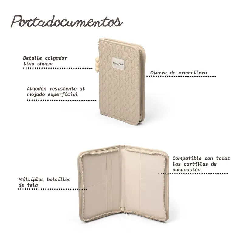 Portadocumenti Suavinex, grigio