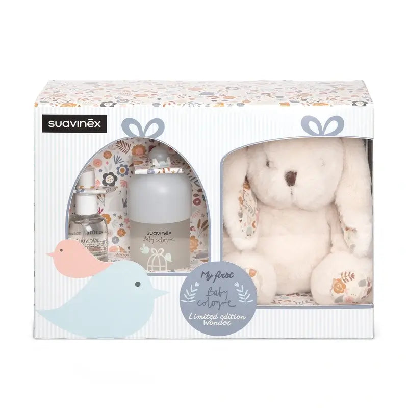 Suavinex Baby Layette con Baby Cologne 100 Ml + Travel Format 50 Ml + Baby Soft Toy