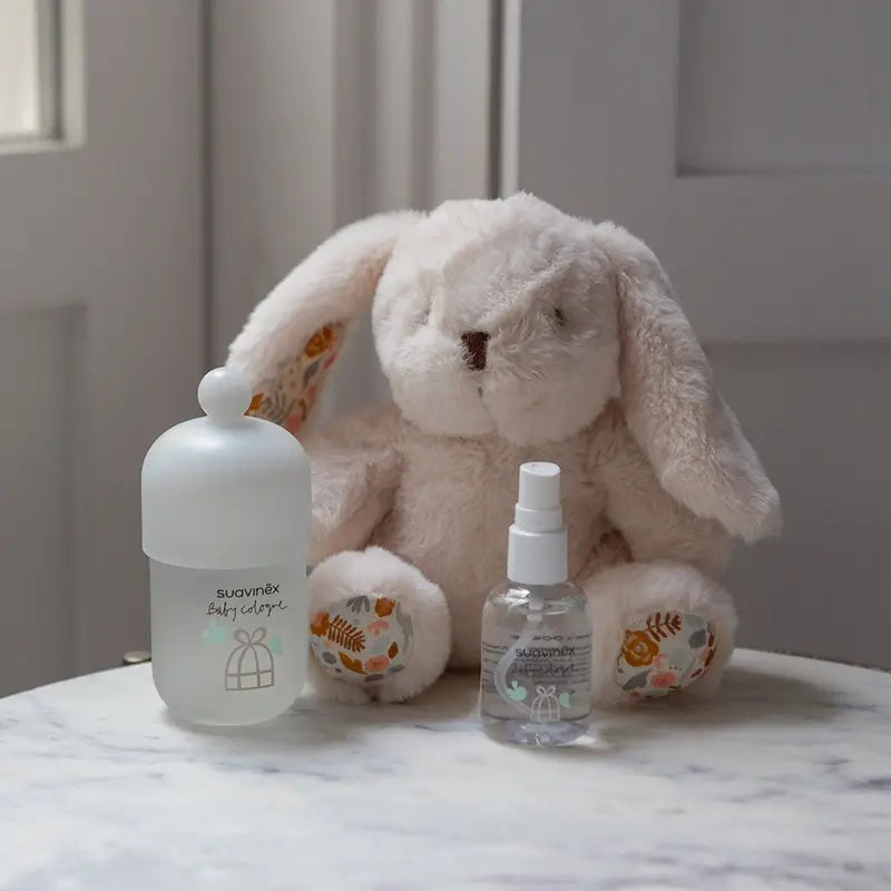 Suavinex Baby Layette con Baby Cologne 100 Ml + Travel Format 50 Ml + Baby Soft Toy