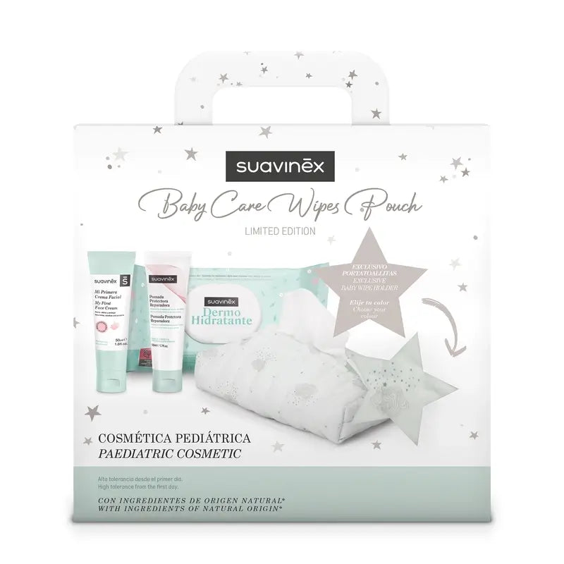 Regalo neonato Suavinex con porta salviette, blu