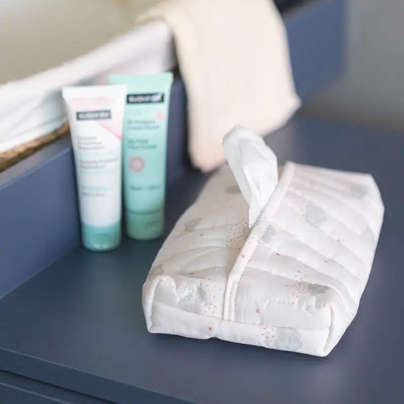 Regalo neonato Suavinex con porta salviette, rosa
