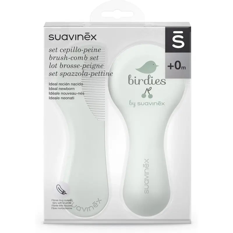 Spazzola e pettine per bambini Suavinex, verde