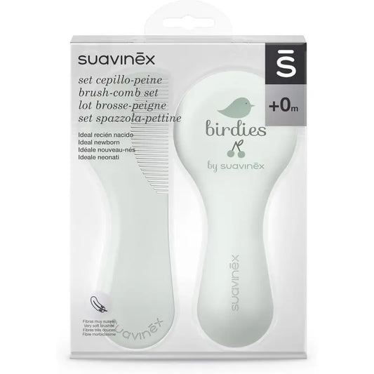 Spazzola e pettine per bambini Suavinex, verde