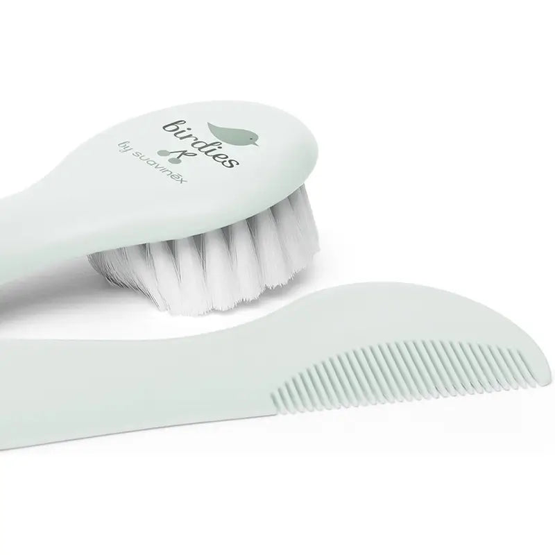Spazzola e pettine per bambini Suavinex, verde
