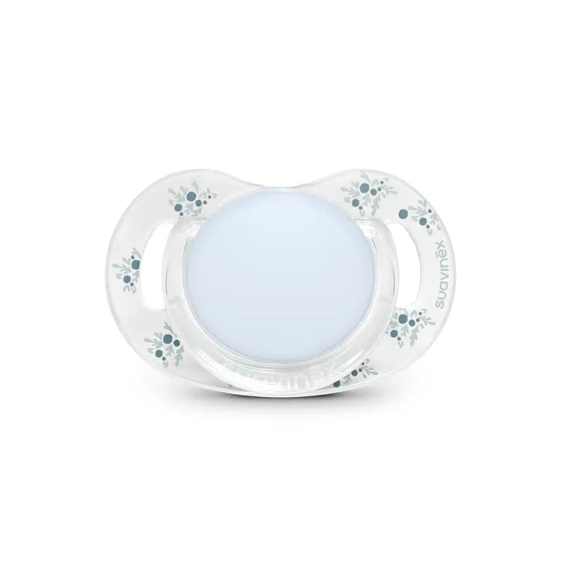 Suavinex Set regalo succhietto + succhietto + biberon 270 Ml (M) + marsupio, blu
