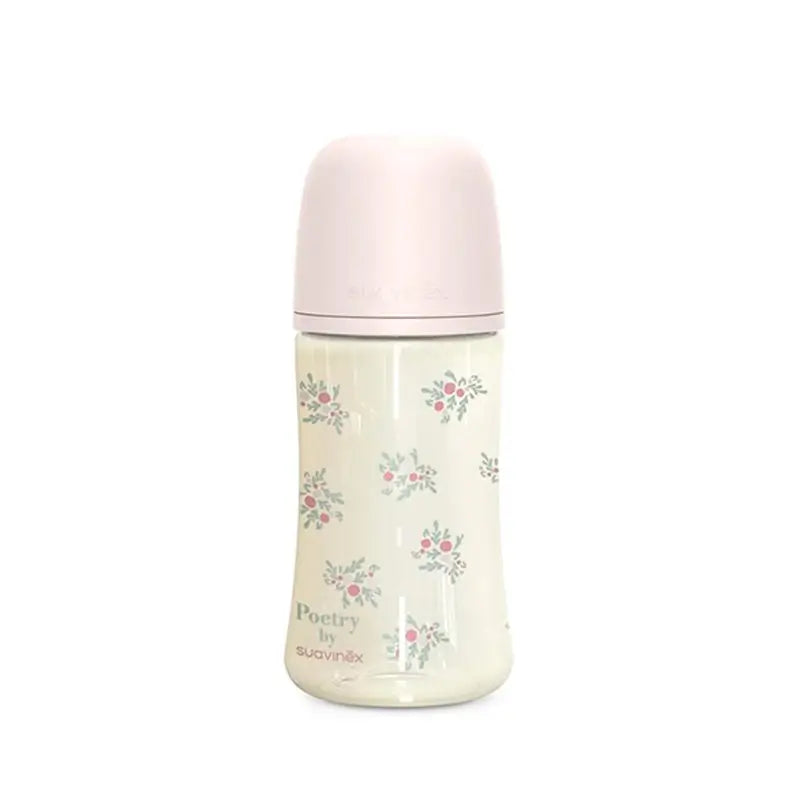 Suavinex Set regalo succhietto + succhietto + biberon 270 Ml (M) + marsupio, rosa