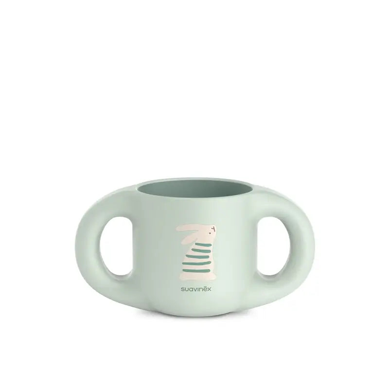 Suavinex Stoviglie per bambini +6 mesi, bianco verde