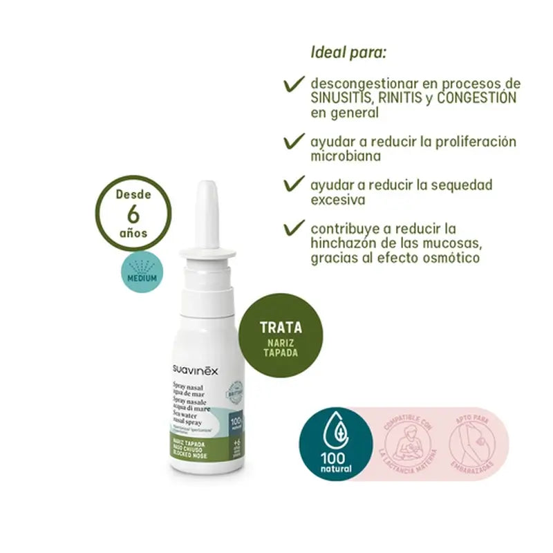 Suavinex Spray nasale decongestionante +6 anni, 30 ml