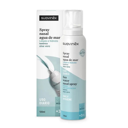 Suavinex Spray nasale isotonico per bambini, +3 anni, igiene quotidiana, 120 Ml