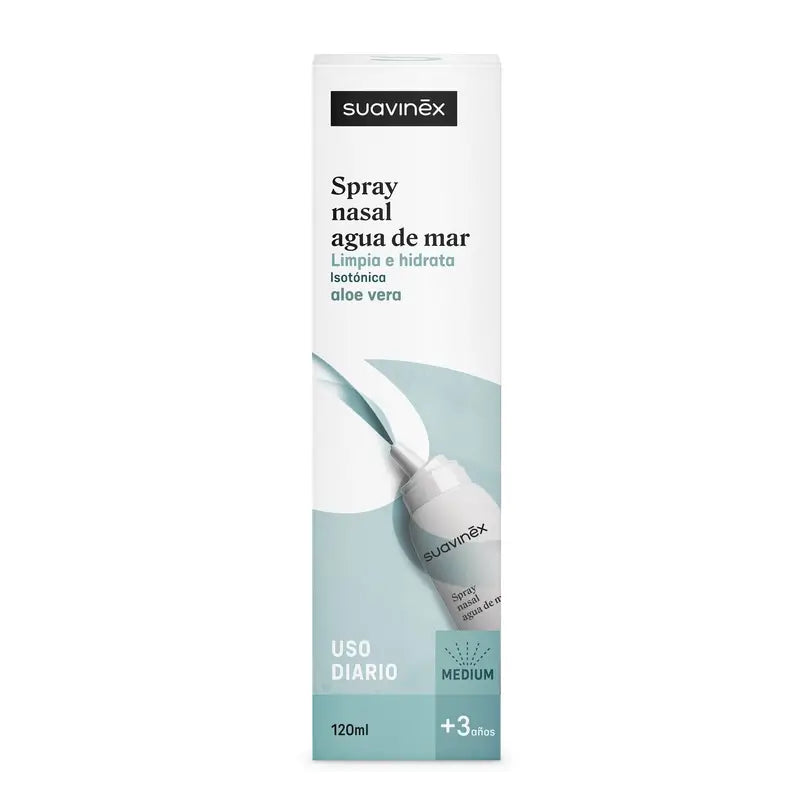 Suavinex Spray nasale isotonico per bambini, +3 anni, igiene quotidiana, 120 Ml