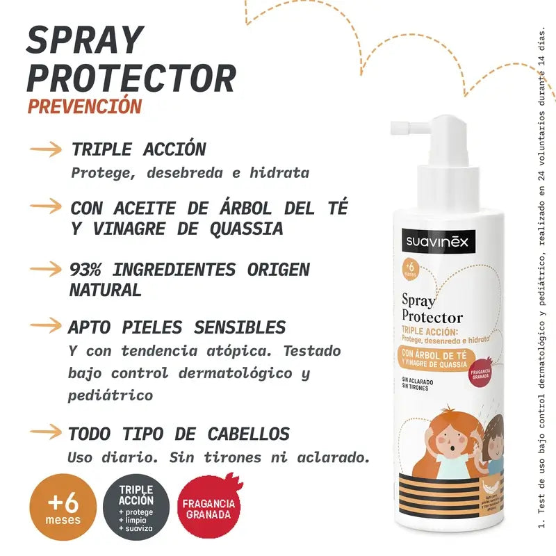 Suavinex Spray protettivo antipidocchi, 250 Ml